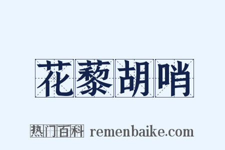 花藜胡哨是什么意思的图片